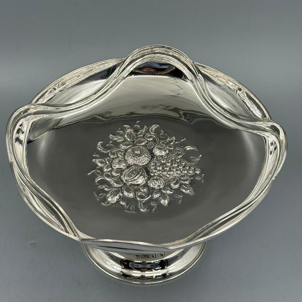 High polished sterling silver compote bowl for dining table by PNR Decor ship from USA
