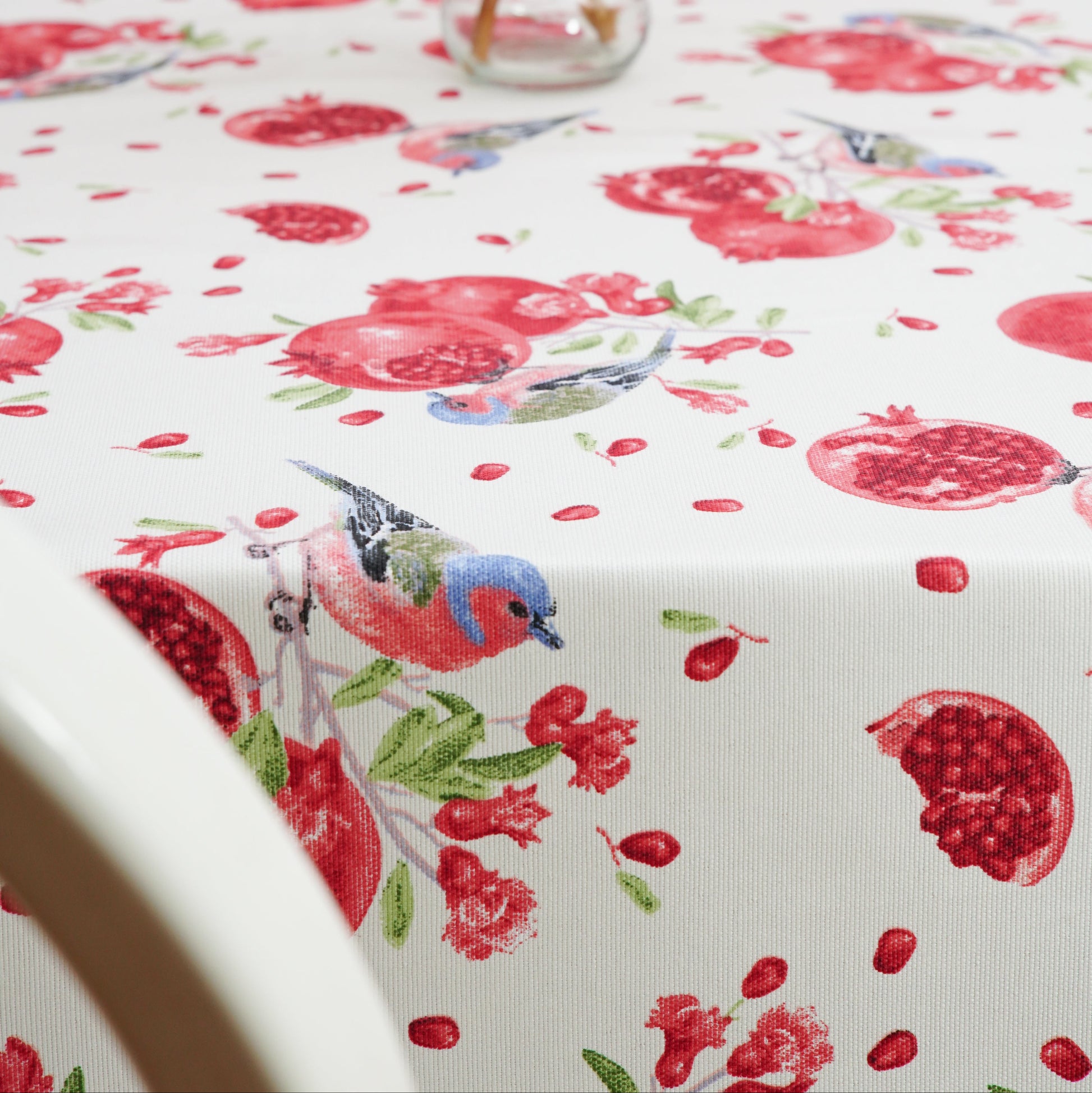 Elevate your table with a chic made-to-order tablecloth in an eco-friendly cotton blend—stain resistant, low maintenance, and perfect for entertaining. Fast USA shipping.