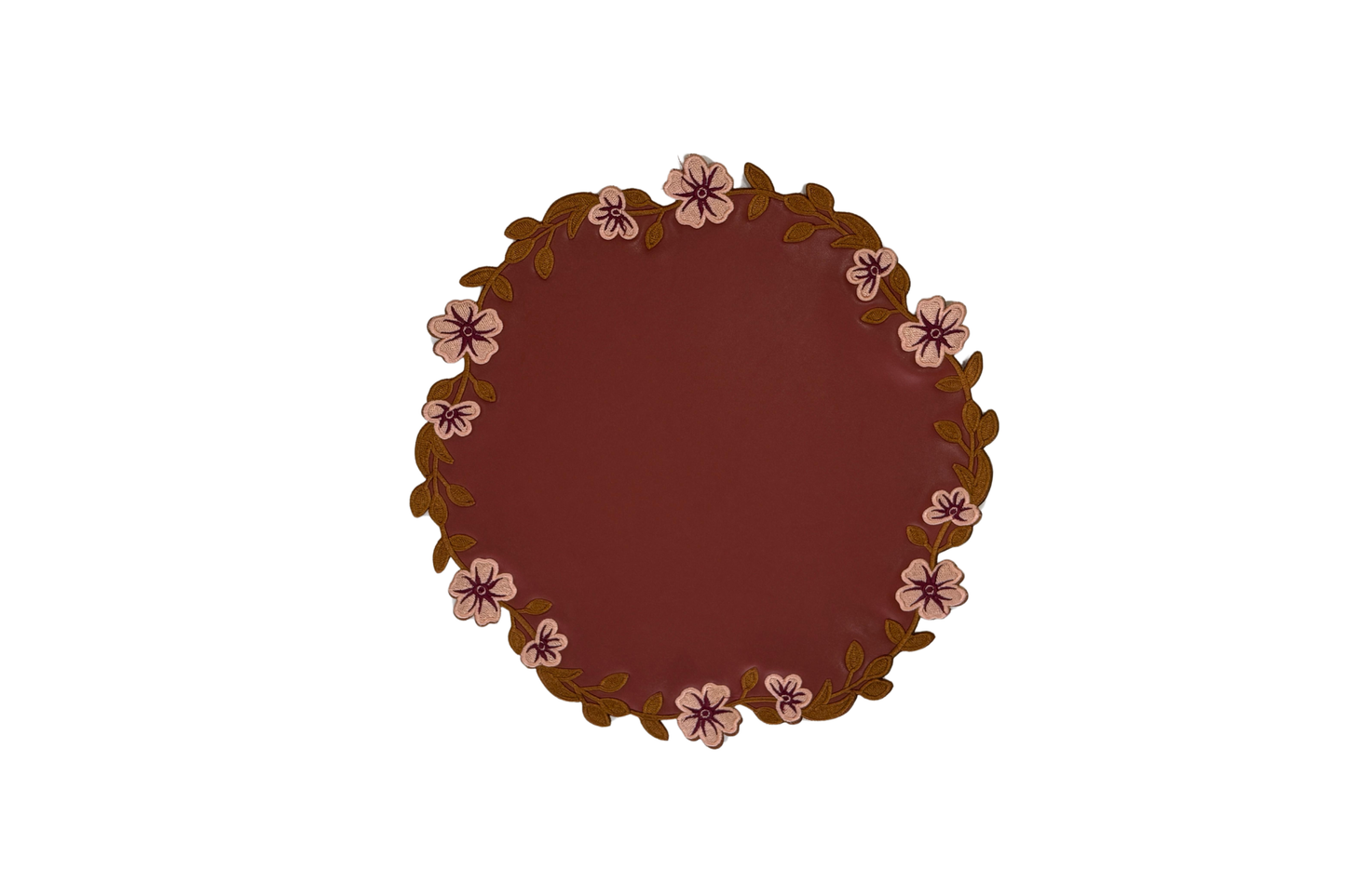 Faux Leather Placemat in Dark Orange - Ideal for Weddings and Wholesale Orders