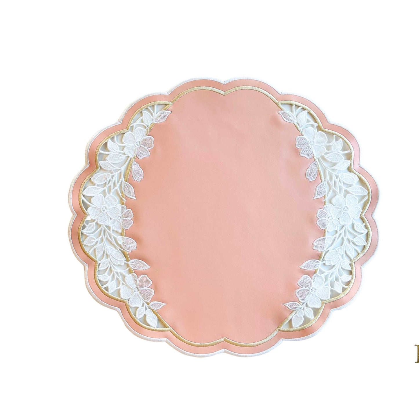 Radiance Pink Faux Leather Placemat – styled for sophisticated table settings, made from cruelty-free vegan leather with refined embroidery and easy-to-clean finish. Exclusively by PNR Decor.
