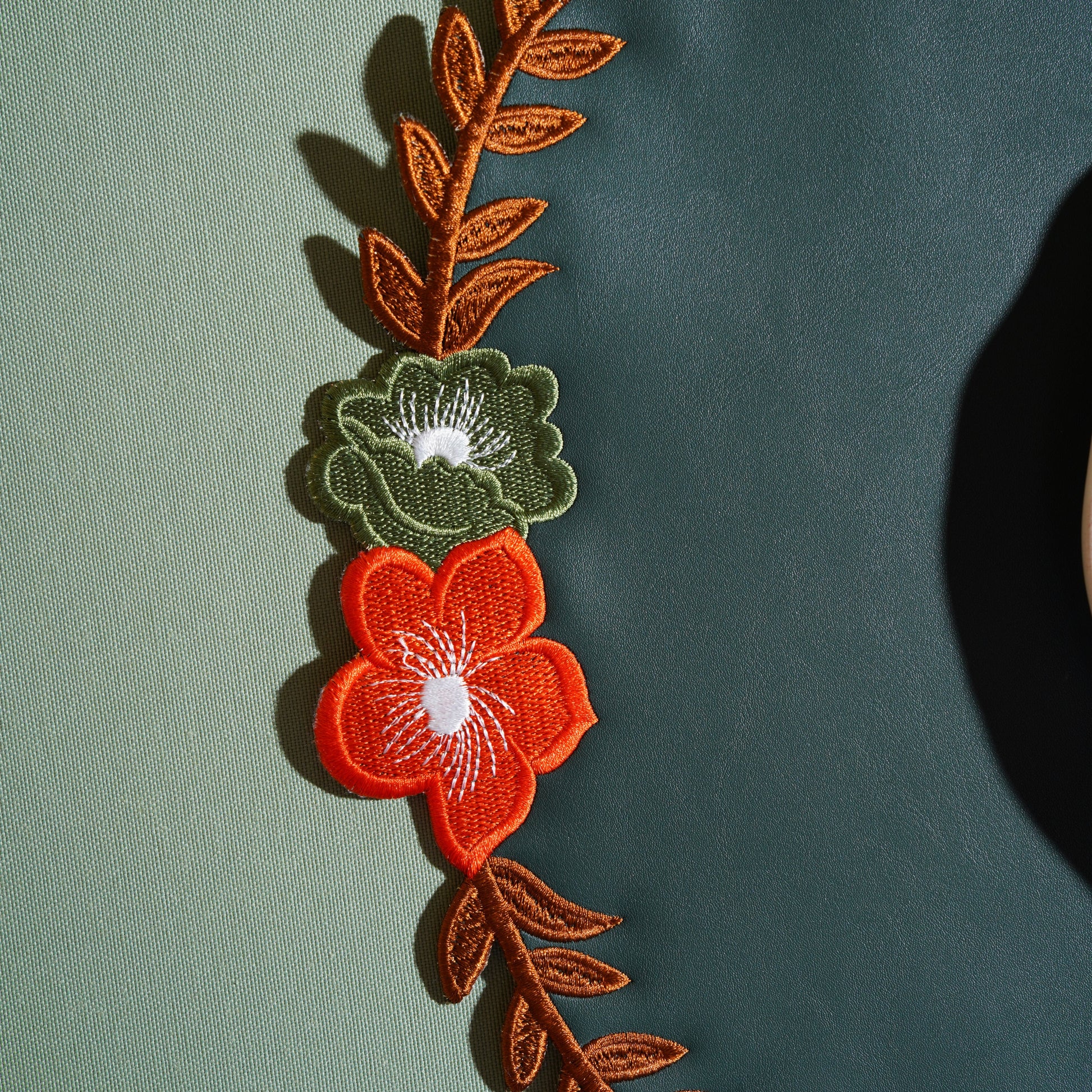 Luxurious dining scene featuring a finely embroidered table mat