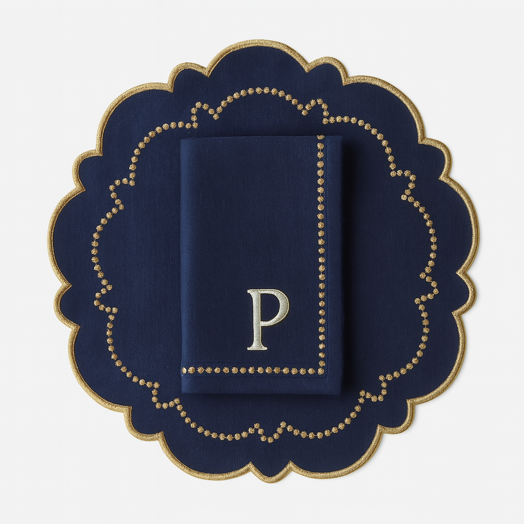 Elegant table decor using Harmony fabric placemat for upscale occasions