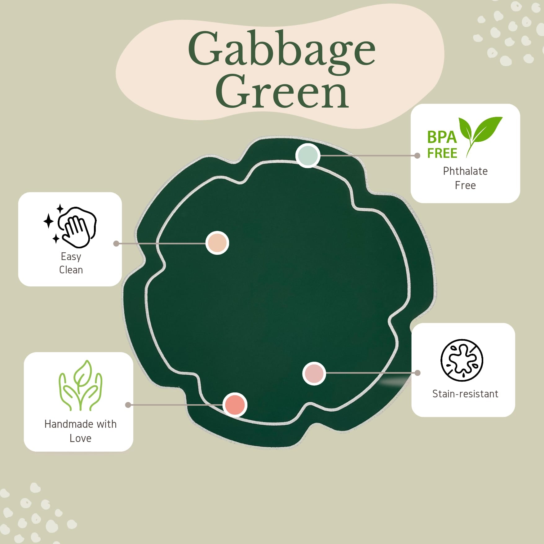 Round faux leather placemat styled for a refined dining setup By PnrDecor. Ship from USA