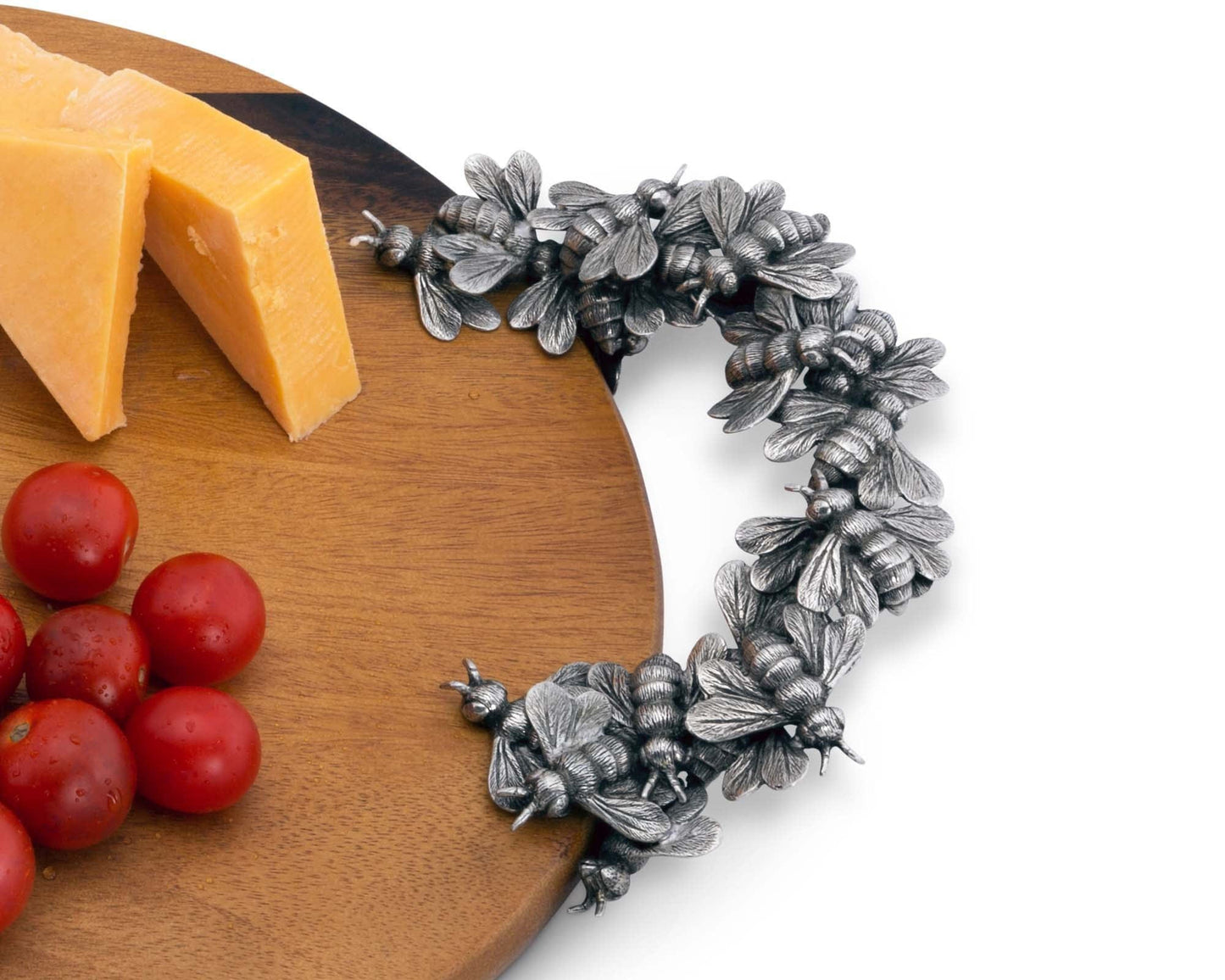 Arche of Bees Cheese Board – Luxury Acacia Wood Oval Serving Tray