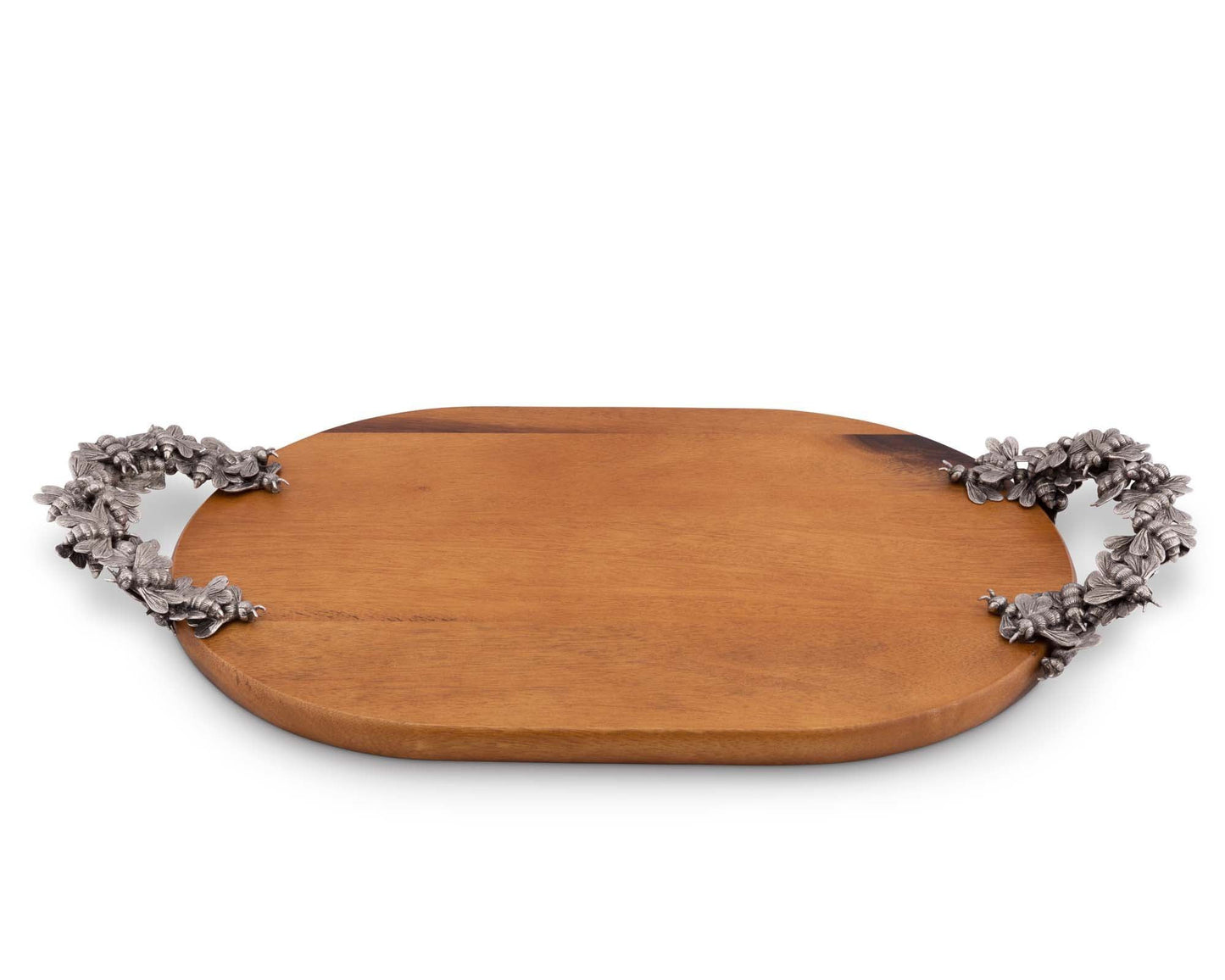 Arche of Bees Cheese Board – Luxury Acacia Wood Oval Serving Tray