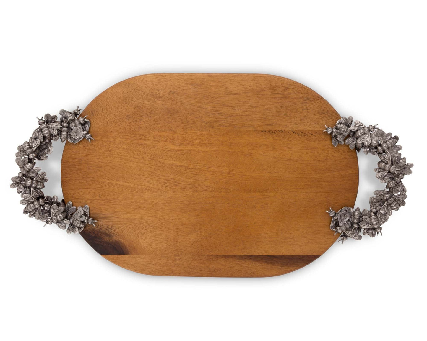 Arche of Bees Cheese Board – Luxury Acacia Wood Oval Serving Tray