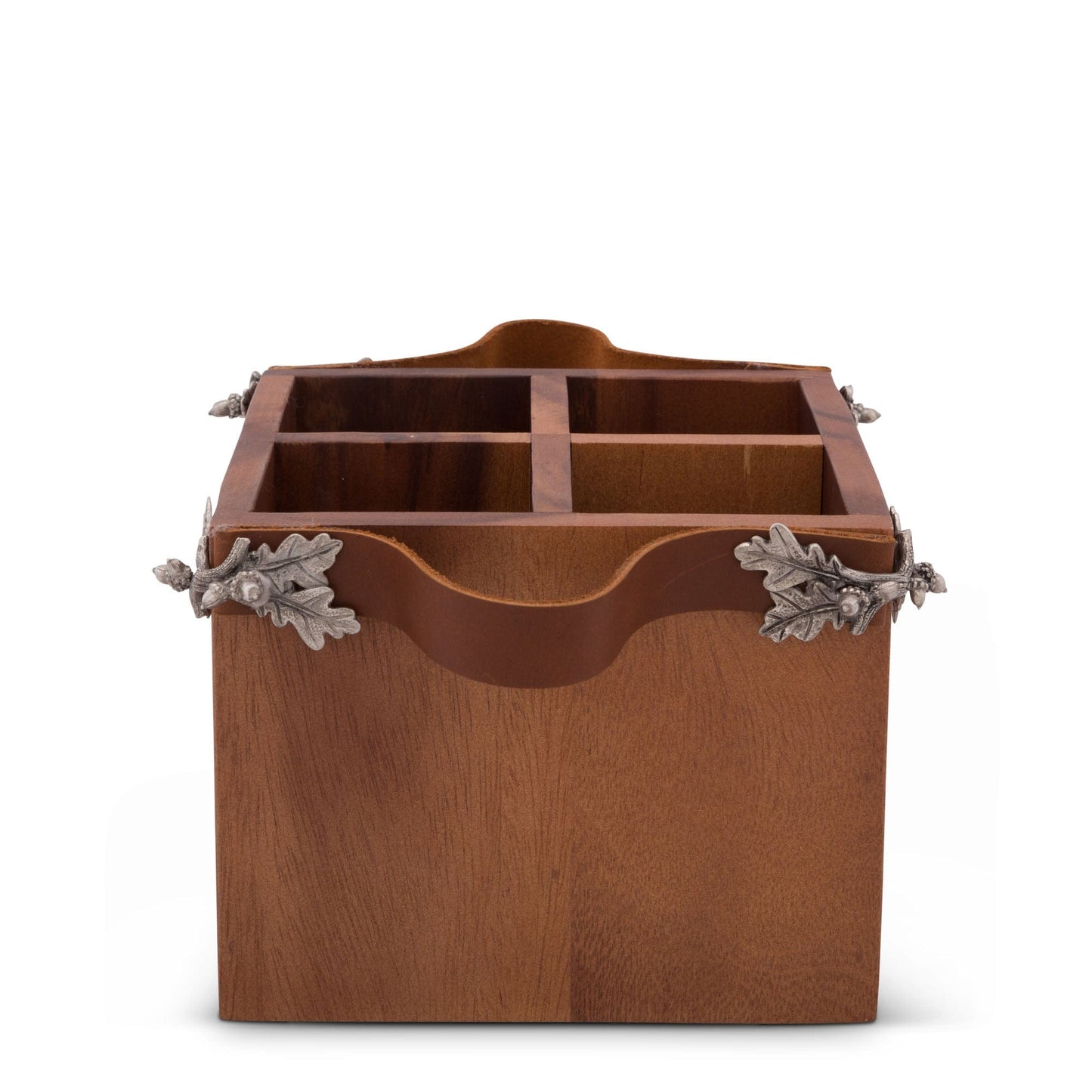 ACORN OAK LEAF FLATWARE CADDY – WOODEN UTENSIL HOLDER