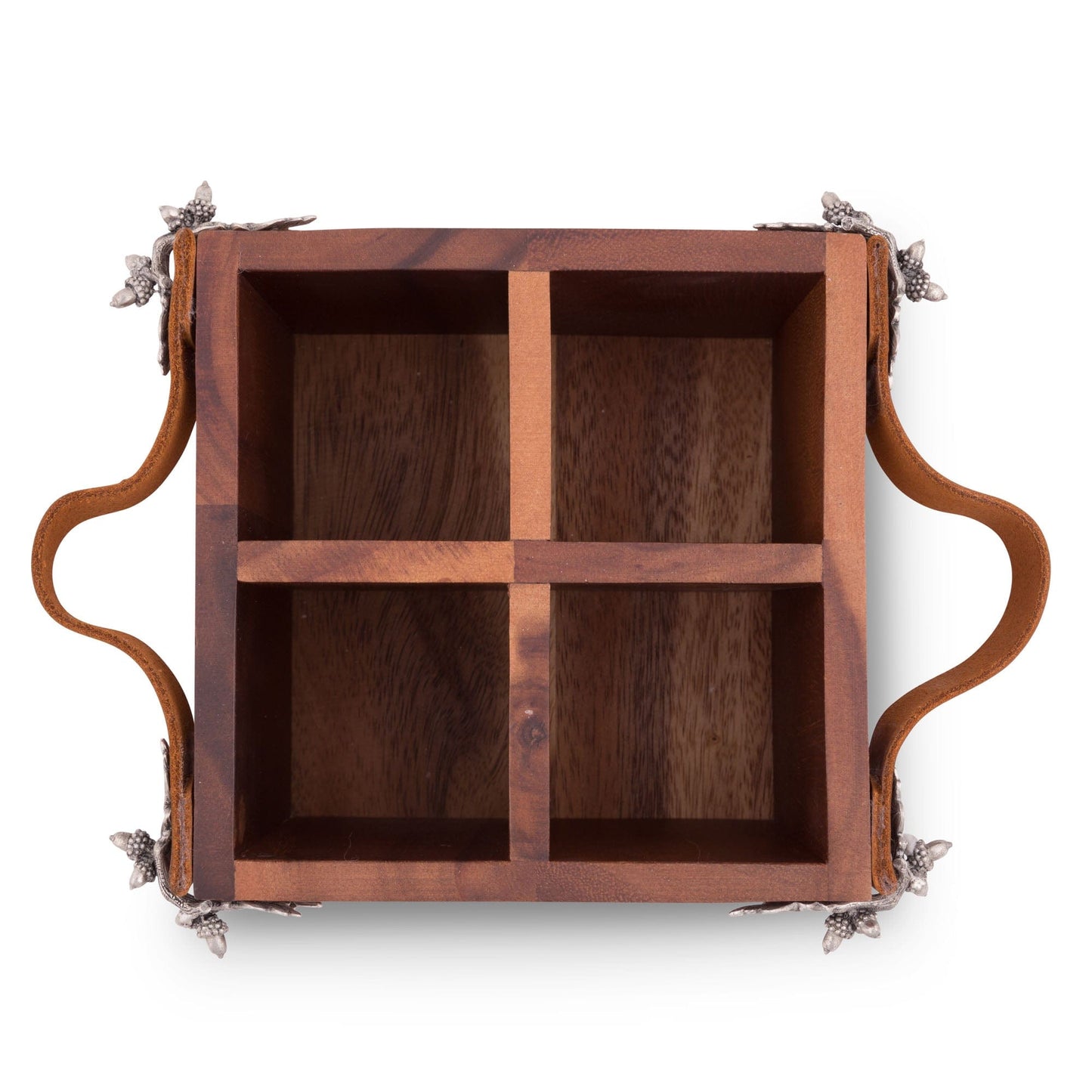 ACORN OAK LEAF FLATWARE CADDY – WOODEN UTENSIL HOLDER