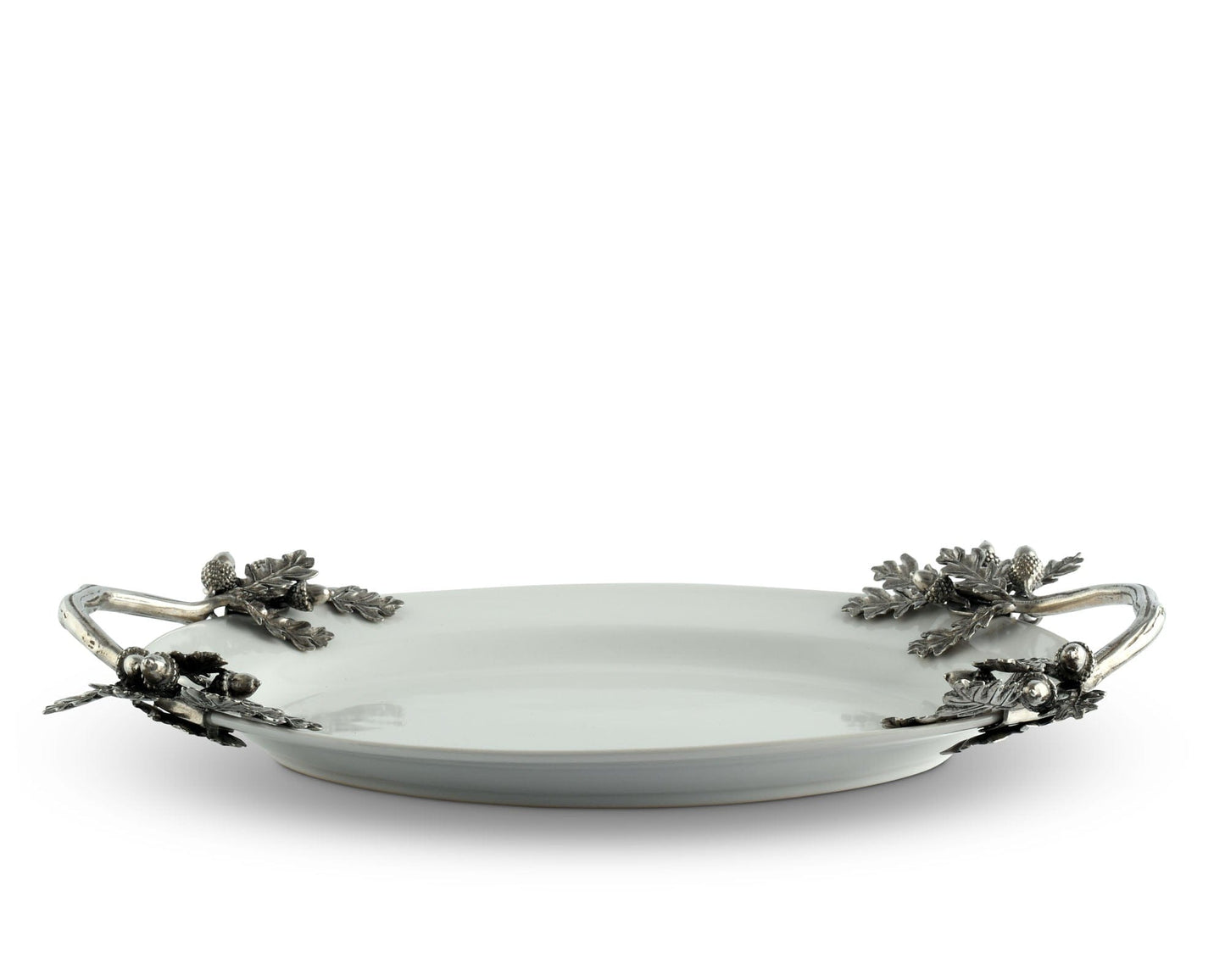 ACORN OAK & LEAF STONEWARE TRAY – SMALL SERVING TRAY