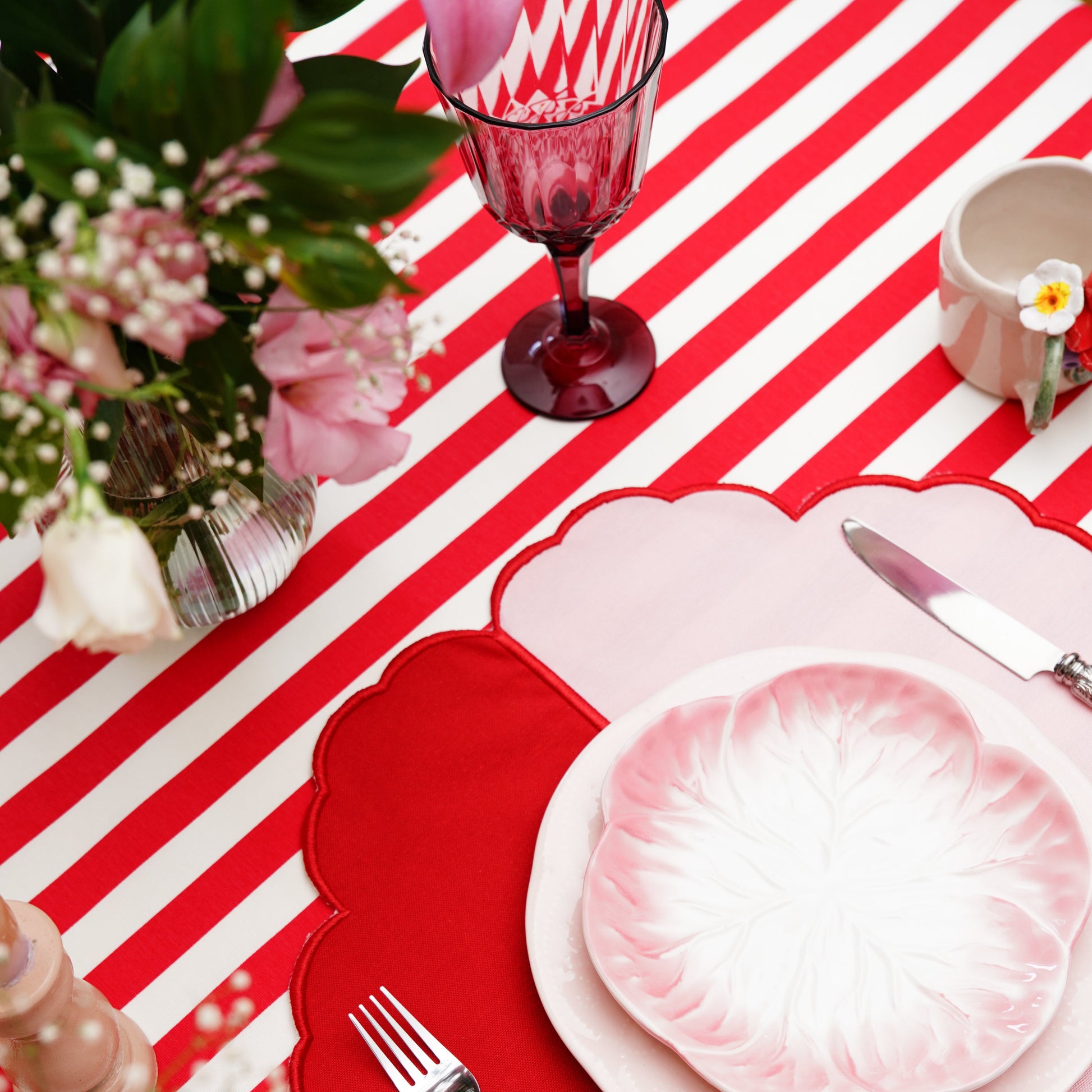 Premium custom tablecloth crafted from organic cotton-poly fabric with effortless care—machine washable, low maintenance, and ideal for entertaining. Available for fast USA shipping.