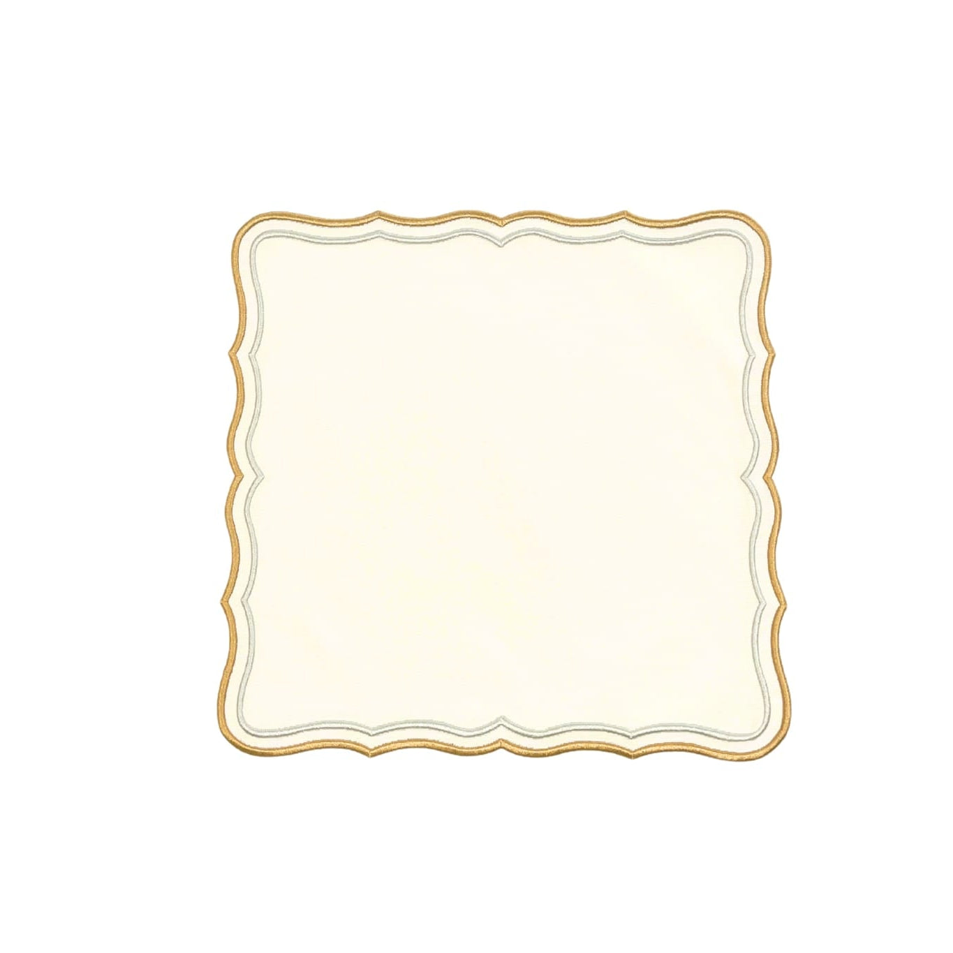 Elegant Waterproof Ivory Gold Silver Placemat for Celebrations and Events
